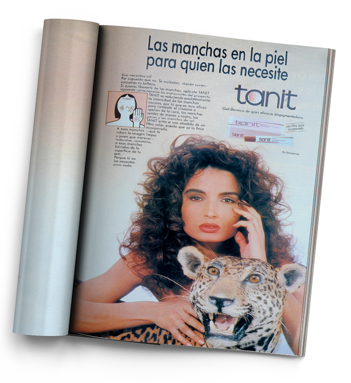 Página de publicdad de tanit en revista 1993